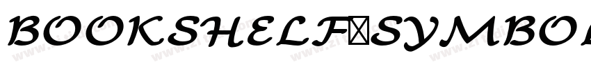 BOOKSHELF SYMBOL 7字体转换 BOOKSHELF SYMBOL 7字体转换
